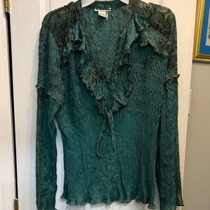 Alberto Makali Ruffled Button Down Shirt